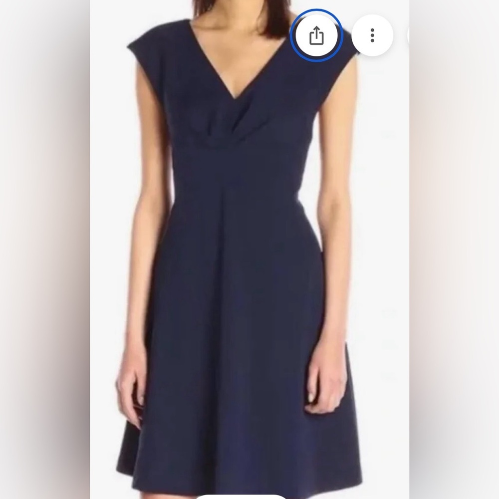 Elegant Navy Betsy Johnson  Midi Dress